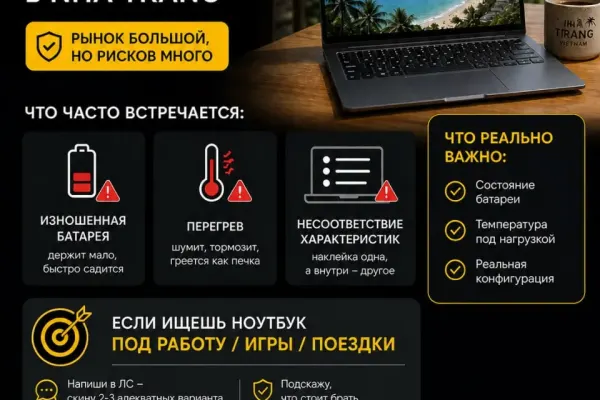 Подбор и проверка ноутбуков в Nha Trang