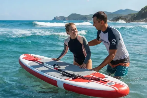 SUP boarding lesson