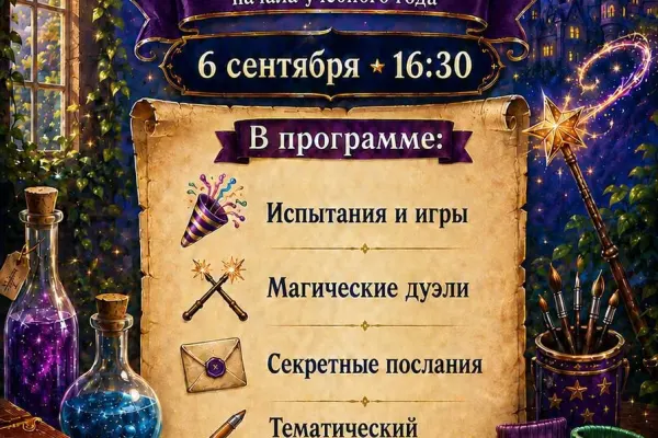 Праздник в честь начала учебного года с героями Хогвардс