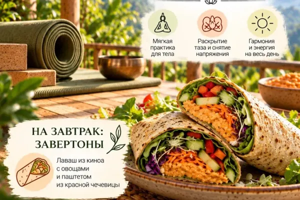 Йога-завтрак на веранде