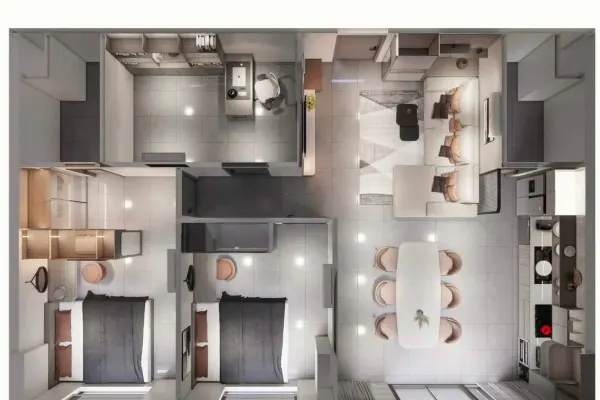 Квартира, 3 спальни · 88 м²