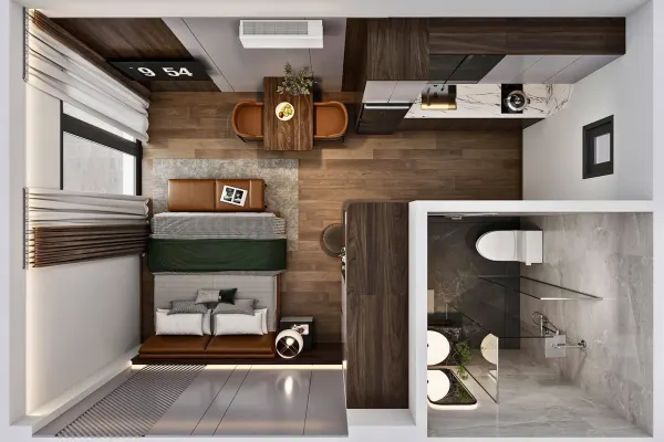 Apartment, 1 спальни, 40.00 м² 2