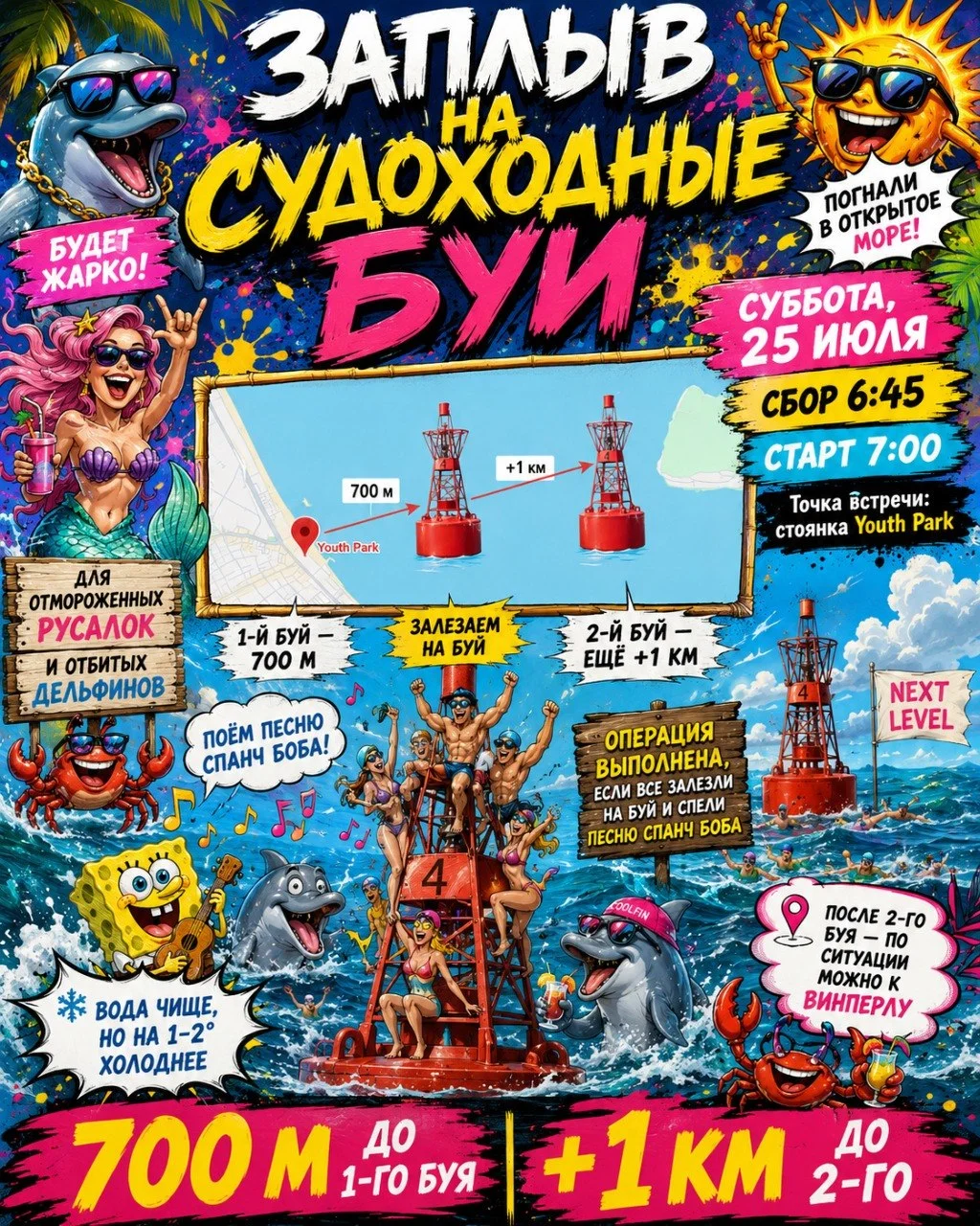 Заплыв на судоходные буи