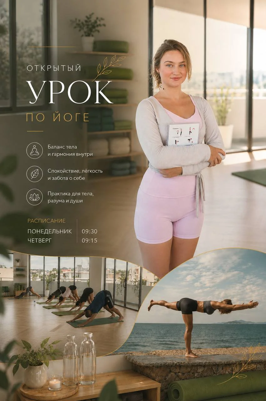 Открытый урок по йоге