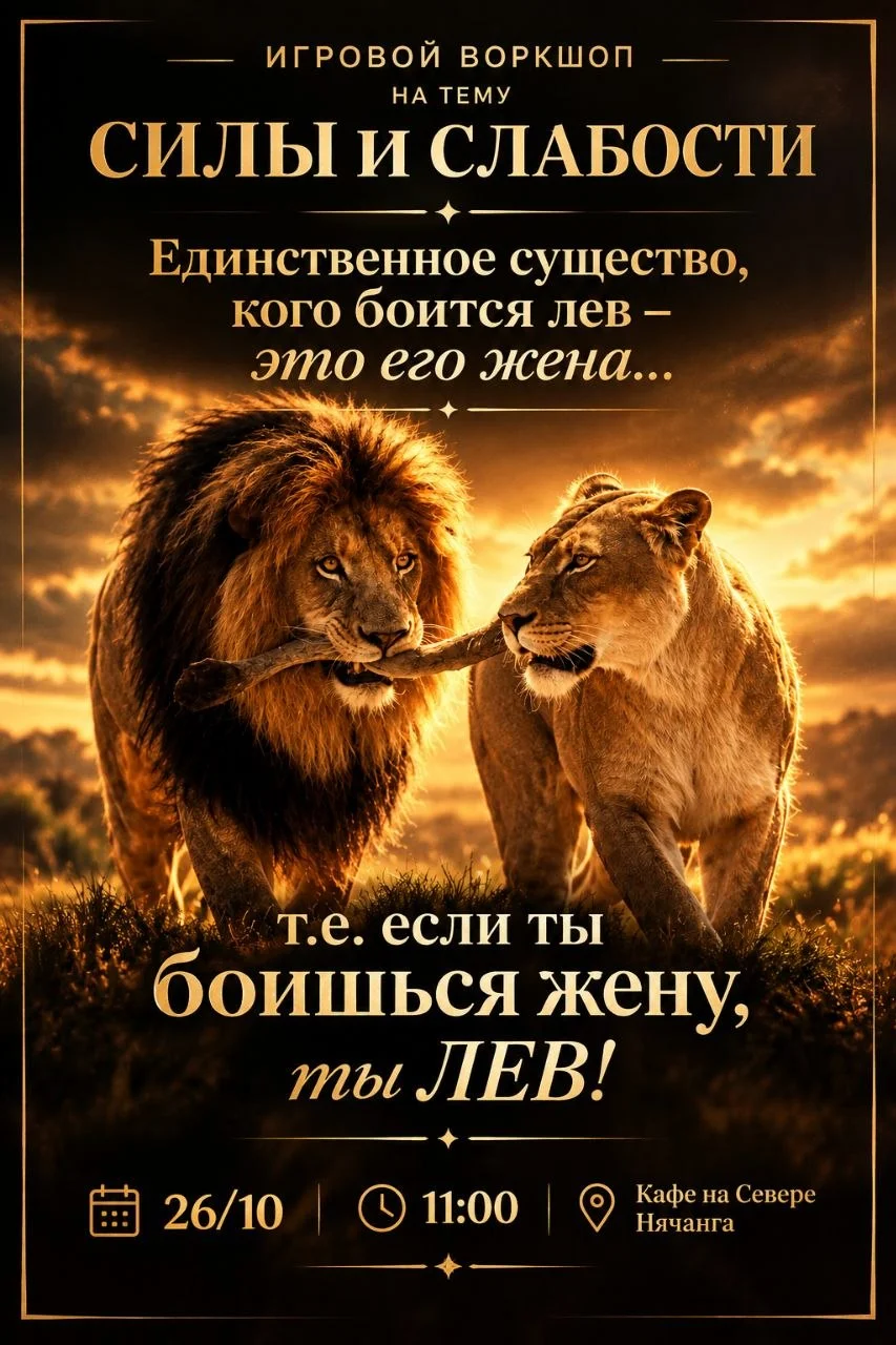 Игровой воркшоп "Моя сила - моя слабость"