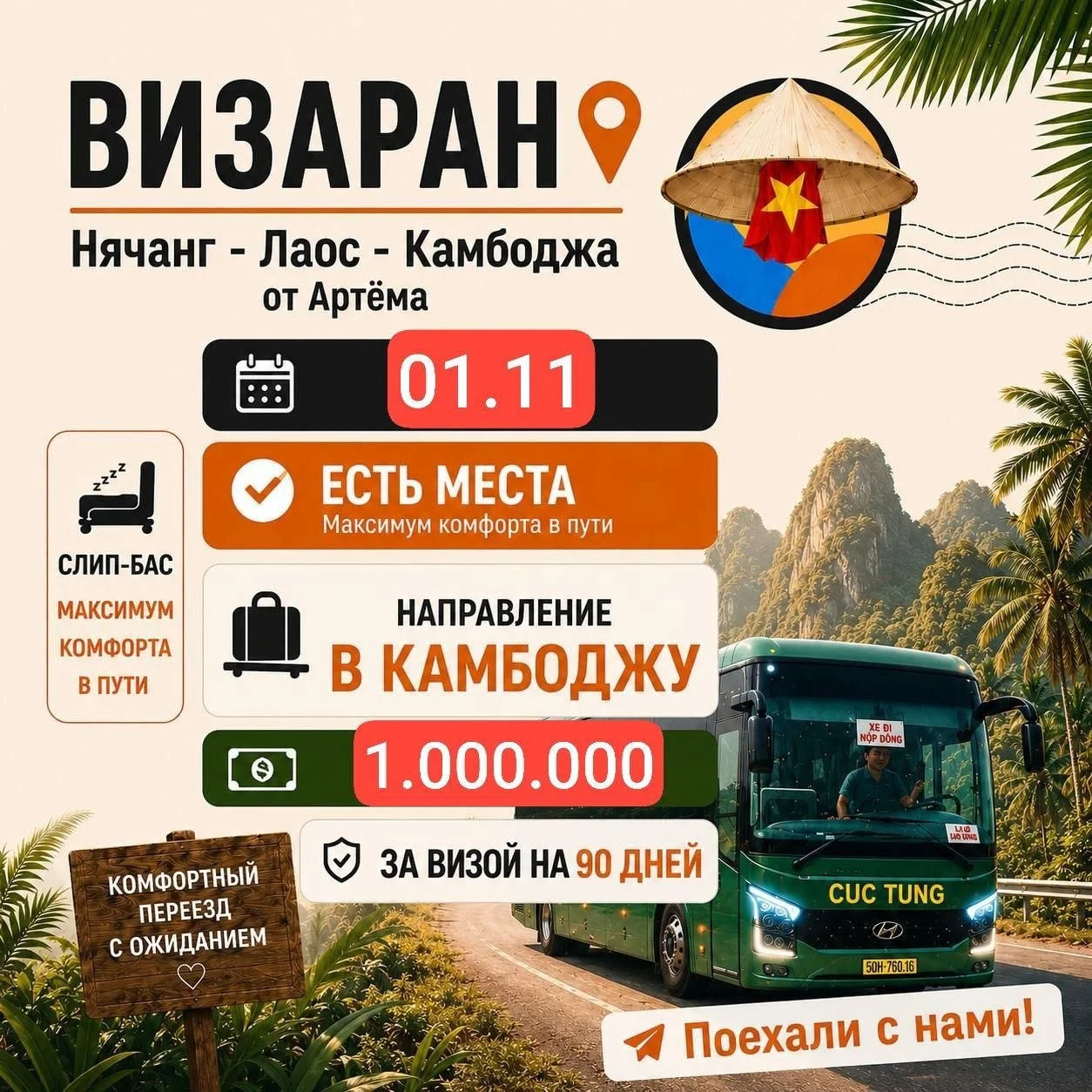 Визаран в Камбоджу